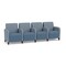 Lesro Siena 4 Seat Tandem Seating, Walnut, RS RainSong Back, MD Titan Seat, RS RainSong Panels SN4103 - alternate 1